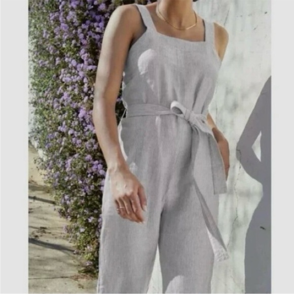 Everlane linen striped jumpsuit - Picture 2 of 9
